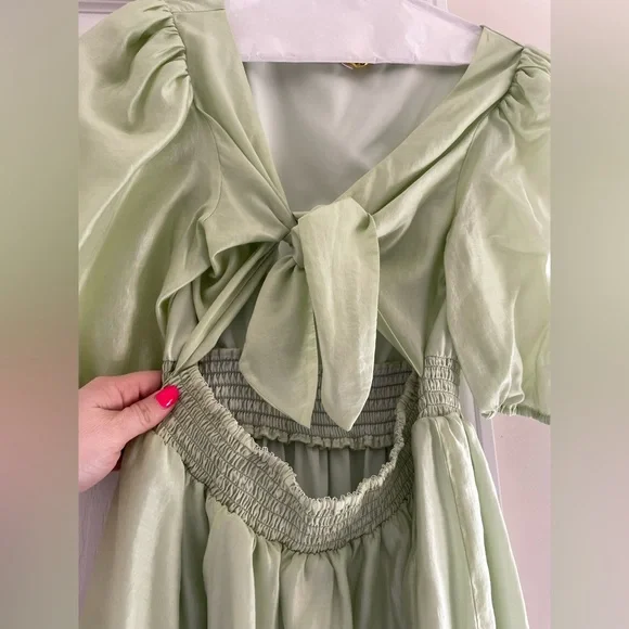 Wayf Tiered MIDI Dress, Seafoam, Size S - EUC! Worn once for a wedding! - Picture 8 of 8